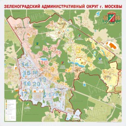 План-схема (карта) Зеленограда стенд