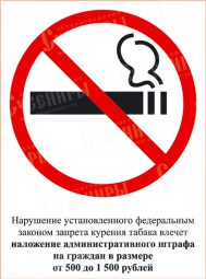 Наклейка «Не курить!»